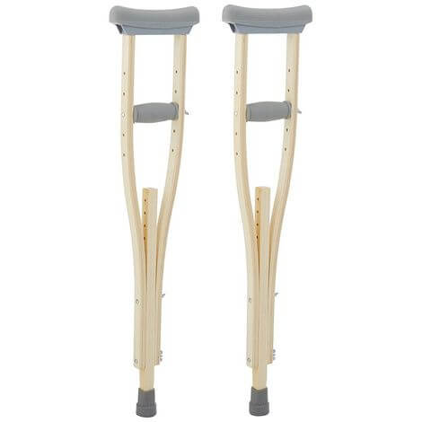 Wooden Underarm Crutches 1 Pc