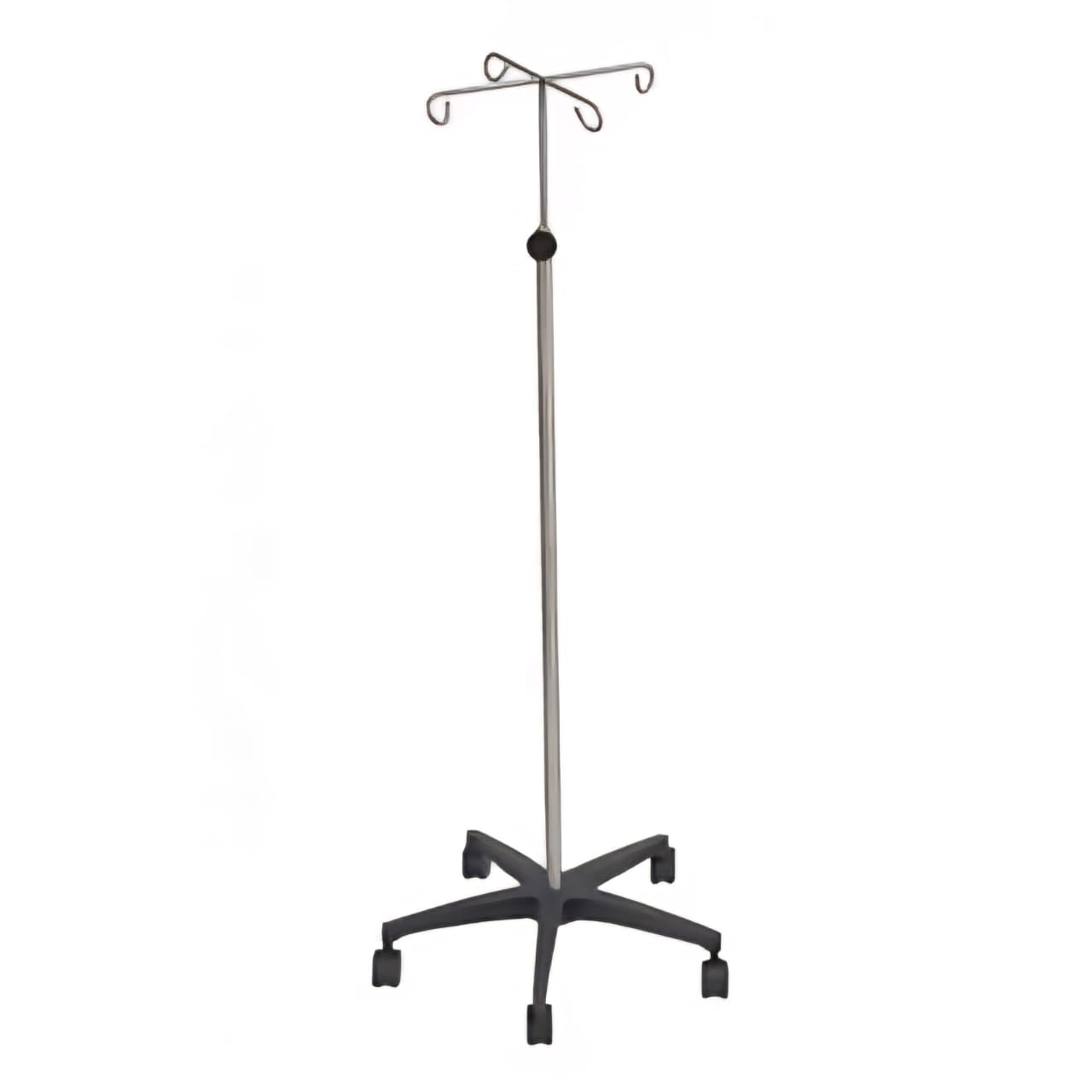 4-Hook Stainless Steel IV Pole