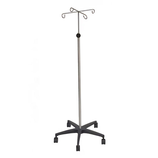4-Hook Stainless Steel IV Pole