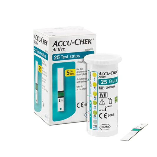 Accu-Chek Active Glucose Test Strips 25 Strips Box