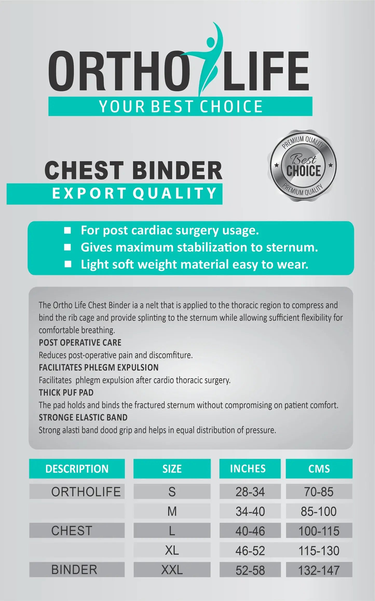 Chest Binder Ortholife