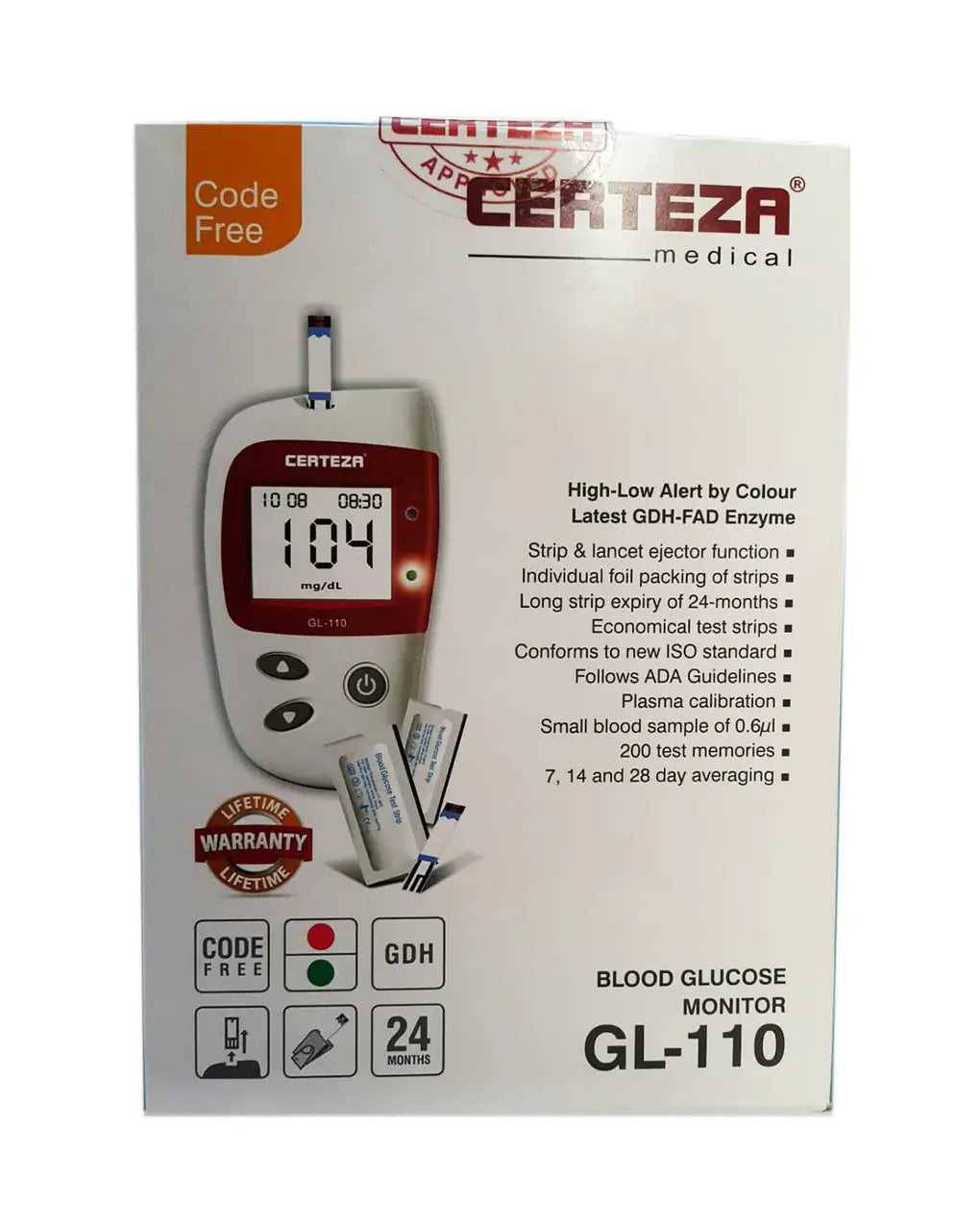 Certeza Gl-110 Blood Glucose Meter