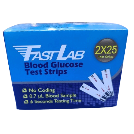 Fast Lab Blood Glucose Strips 50s Pack