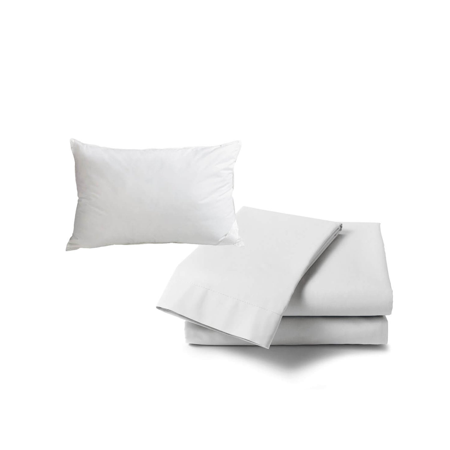 Hospital Bed Sheet White (TC-180)- Single with Pillow