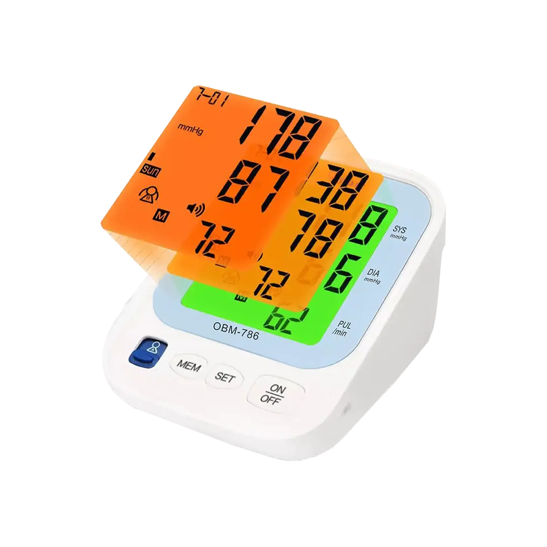 Orbit Blood Pressure Monitor with adjustable cuff and LCD display.
