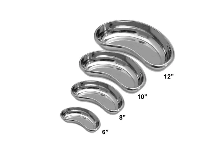 Stainless steel kidney tray emesis basin autoclavable medical tray in multiple sizes