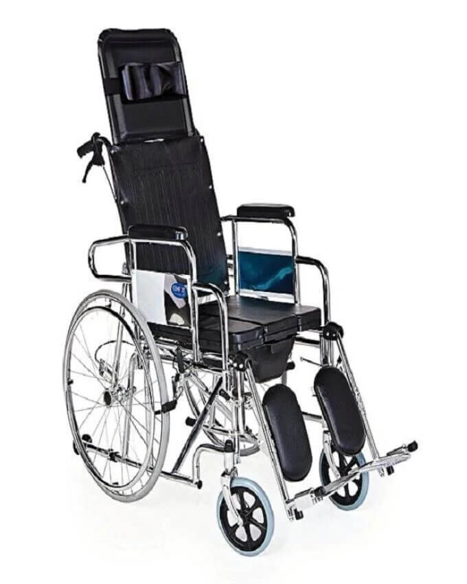 Reclining Commode Wheelchair 608 GC