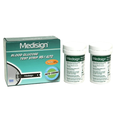 Medisign Glucose Test Strips 50 Pack