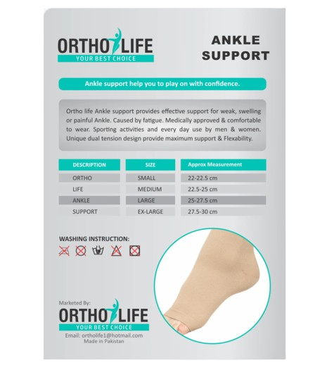 Ankle Support Ortholife Single Piece