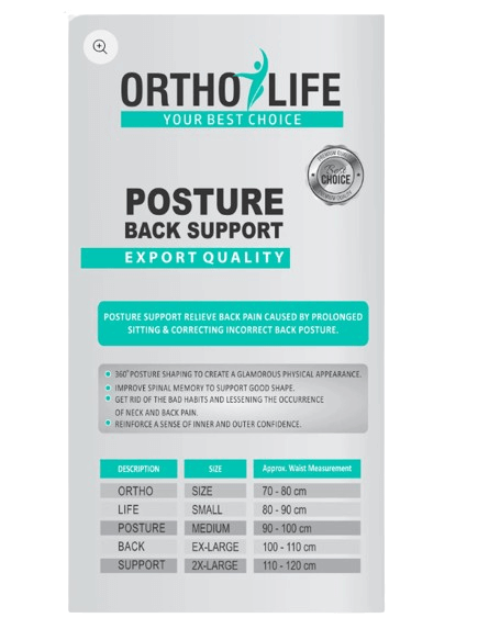 Posture Back Support Ortho Life