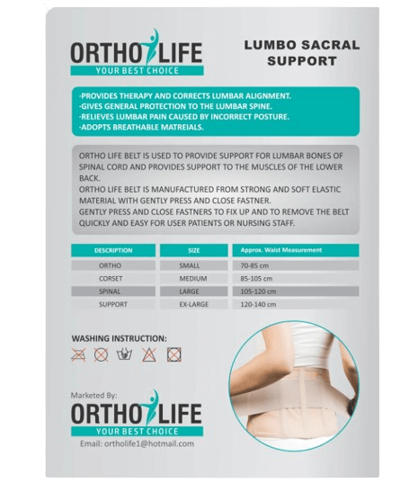 Lumbo Sacral Support Ortho Life